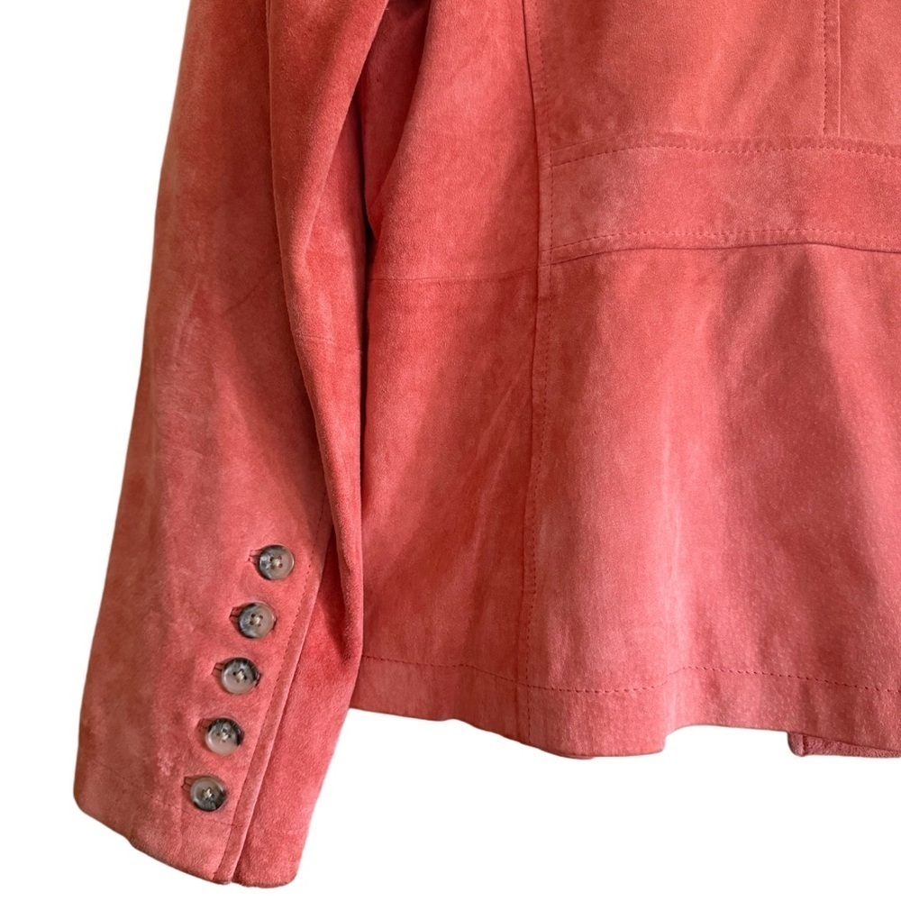 MARSHALL FIELDS Genuine Leather Suede Bikercore Cowgirl Casual Moto Jacket Sz 10 - Picture 8 of 11